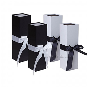Caja de embalaje plegable rectangular Cajas de papel vino impresa a medida #winebox
